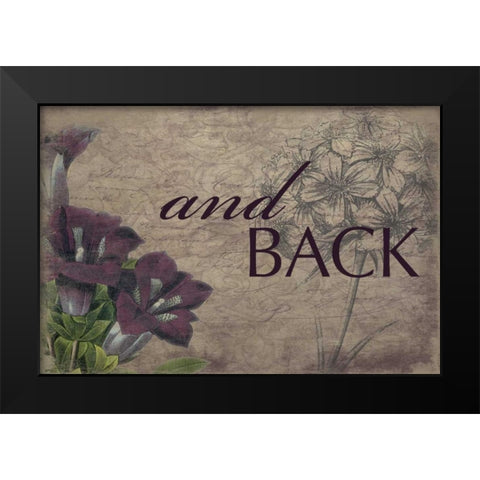 and_back Black Modern Wood Framed Art Print by Grey, Jace