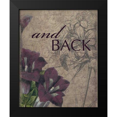 and_back Black Modern Wood Framed Art Print by Grey, Jace