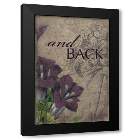 and_back Black Modern Wood Framed Art Print by Grey, Jace