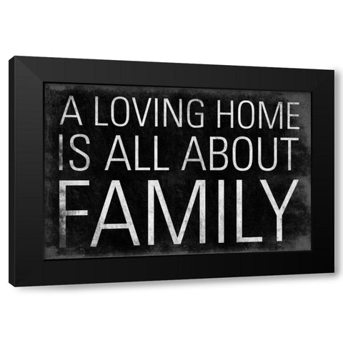 Family Black Modern Wood Framed Art Print by Grey, Jace