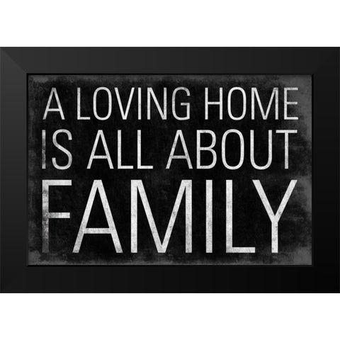 Family Black Modern Wood Framed Art Print by Grey, Jace