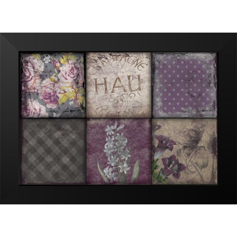 Florals Black Modern Wood Framed Art Print by Grey, Jace