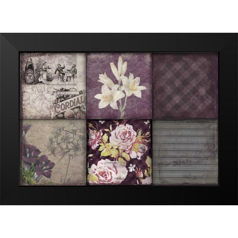Florals 2 Black Modern Wood Framed Art Print by Grey, Jace