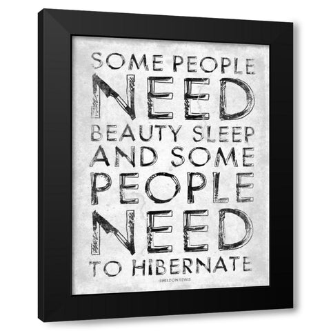 Hibernate Black Modern Wood Framed Art Print with Double Matting by Grey, Jace
