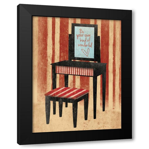 Be Yourself Black Modern Wood Framed Art Print by Grey, Jace