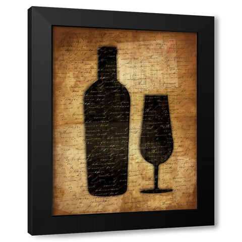 Wine Shadows 3 Black Modern Wood Framed Art Print by Grey, Jace