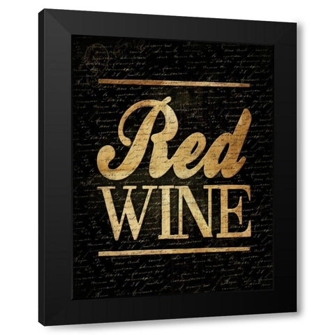 Red Wine Black Modern Wood Framed Art Print with Double Matting by Grey, Jace