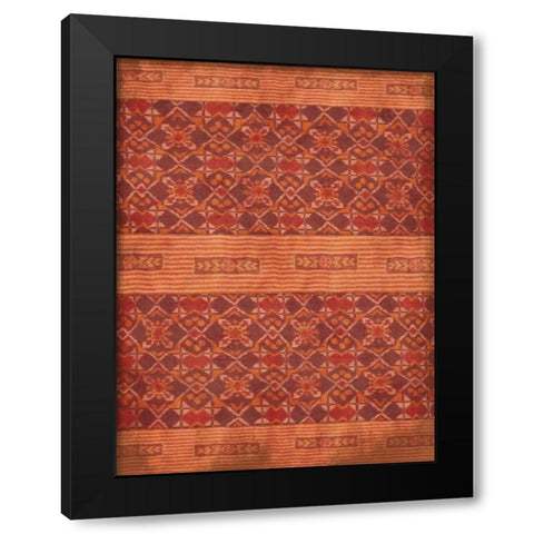IKAT Black Modern Wood Framed Art Print with Double Matting by Grey, Jace
