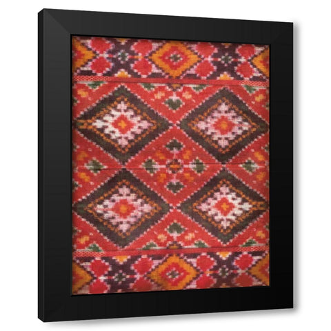 IKAT 2 Black Modern Wood Framed Art Print by Grey, Jace