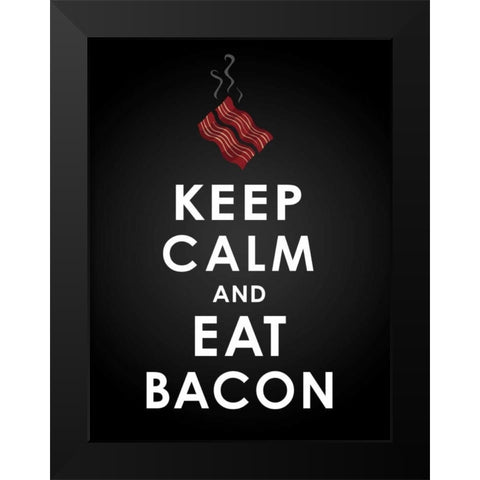 Bacon Black Modern Wood Framed Art Print by Grey, Jace