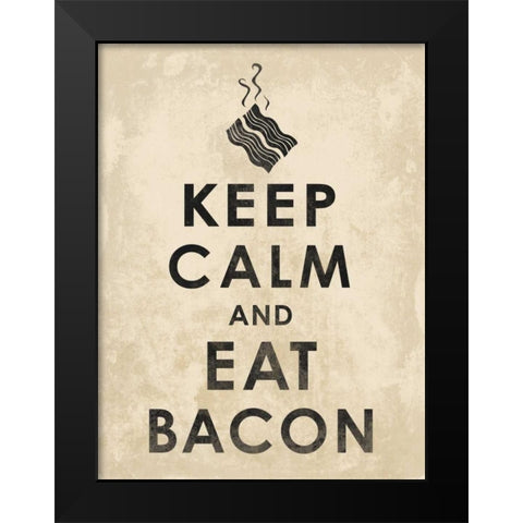 Bacon3 Cream Black Modern Wood Framed Art Print by Grey, Jace