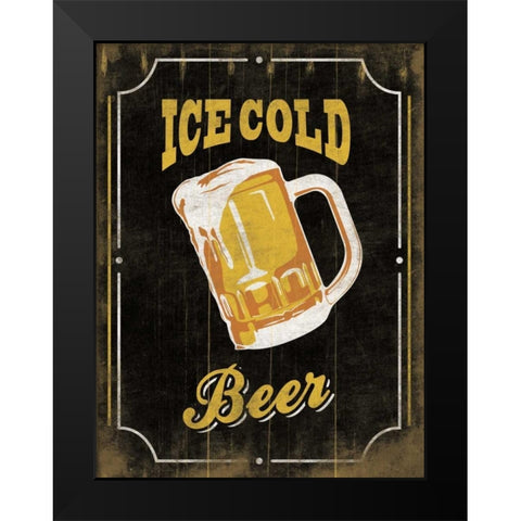 Ice Cold Black Modern Wood Framed Art Print by Grey, Jace
