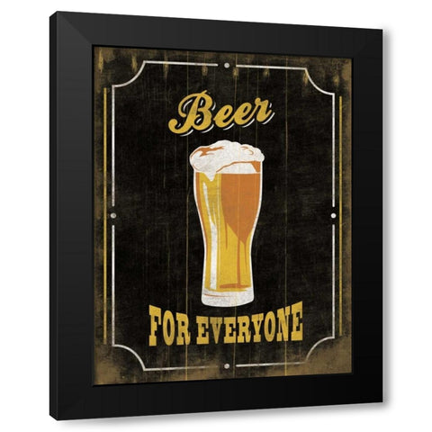 Beer Black Modern Wood Framed Art Print with Double Matting by Grey, Jace