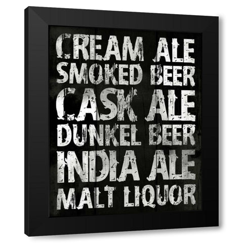 Cream Ale Black Modern Wood Framed Art Print by Grey, Jace