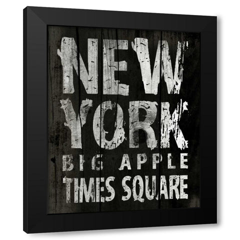 New York Mate Black Modern Wood Framed Art Print by Grey, Jace