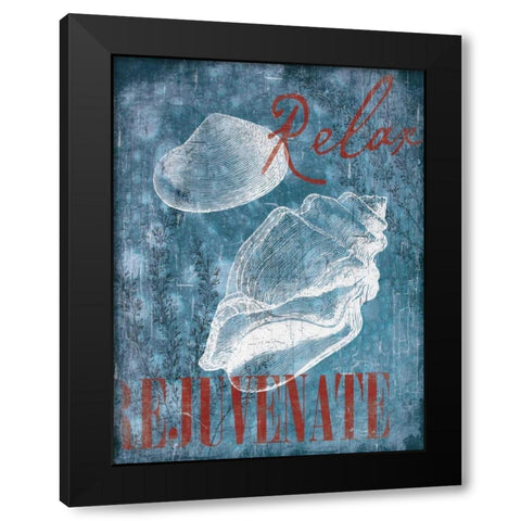Relax Rejuvenate Black Modern Wood Framed Art Print by Grey, Jace