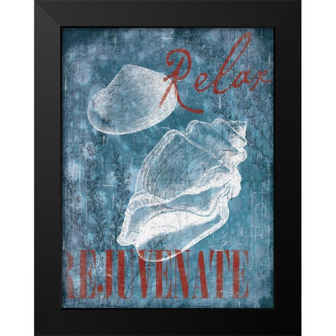 Relax Rejuvenate Black Modern Wood Framed Art Print by Grey, Jace