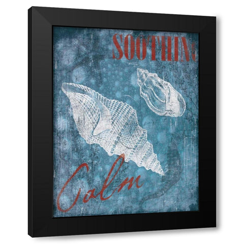 Soothing Calm Black Modern Wood Framed Art Print with Double Matting by Grey, Jace