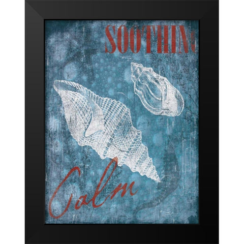 Soothing Calm Black Modern Wood Framed Art Print by Grey, Jace