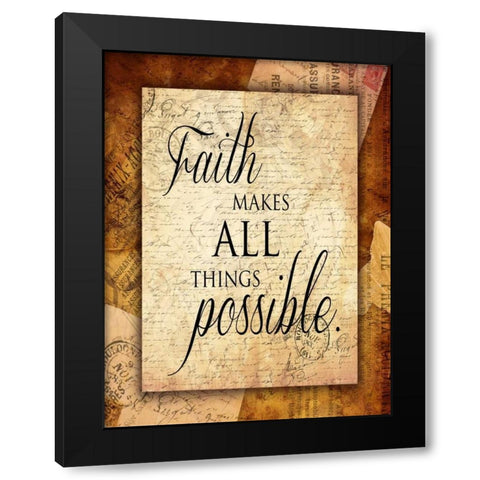 Faith Black Modern Wood Framed Art Print by Grey, Jace