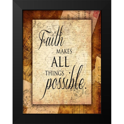Faith Black Modern Wood Framed Art Print by Grey, Jace