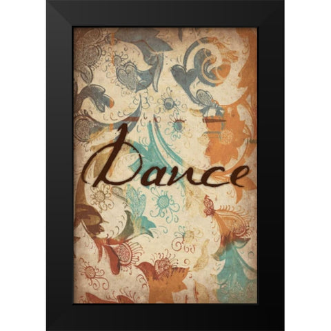 Dance Black Modern Wood Framed Art Print by Grey, Jace