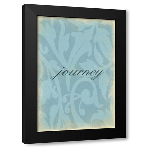 Journey Black Modern Wood Framed Art Print with Double Matting by Grey, Jace