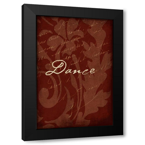 RED_dance Black Modern Wood Framed Art Print by Grey, Jace
