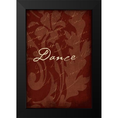 RED_dance Black Modern Wood Framed Art Print by Grey, Jace