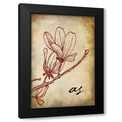 RED_as Black Modern Wood Framed Art Print with Double Matting by Grey, Jace