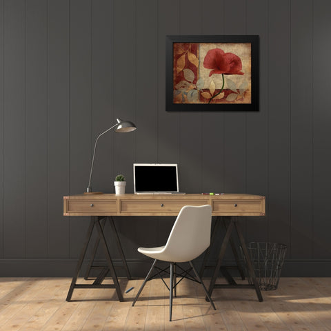 Poppies Mate Black Modern Wood Framed Art Print by Grey, Jace
