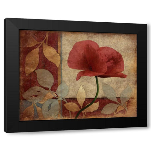 Poppies Mate Black Modern Wood Framed Art Print by Grey, Jace
