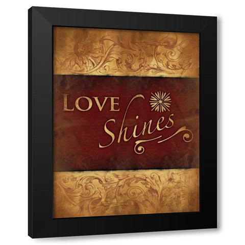 Love Shines Black Modern Wood Framed Art Print with Double Matting by Grey, Jace