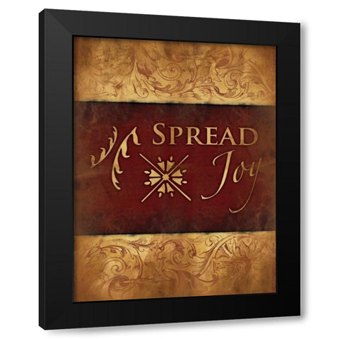 Spread Joy Black Modern Wood Framed Art Print by Grey, Jace