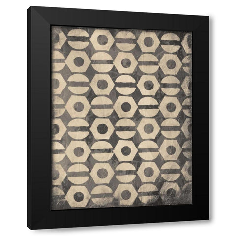 Pattern Gray Black Modern Wood Framed Art Print by Grey, Jace