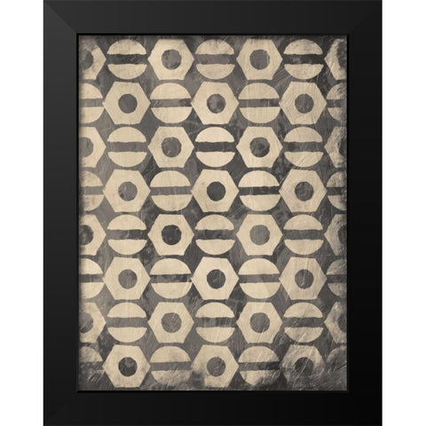 Pattern Gray Black Modern Wood Framed Art Print by Grey, Jace