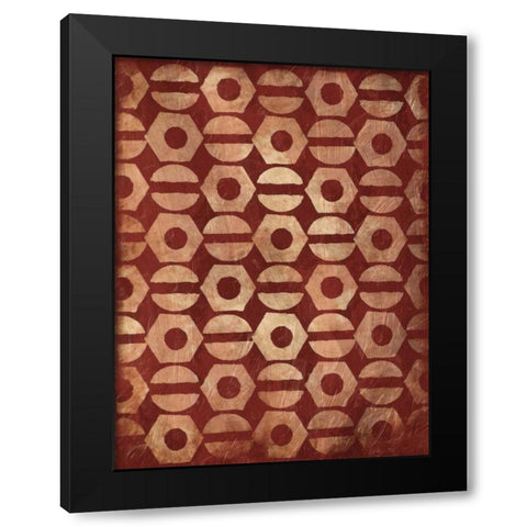 Pattern Black Modern Wood Framed Art Print with Double Matting by Grey, Jace