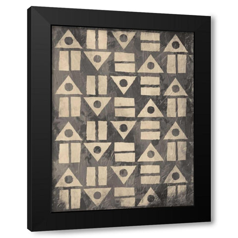 Pattern Mate Gray Black Modern Wood Framed Art Print with Double Matting by Grey, Jace