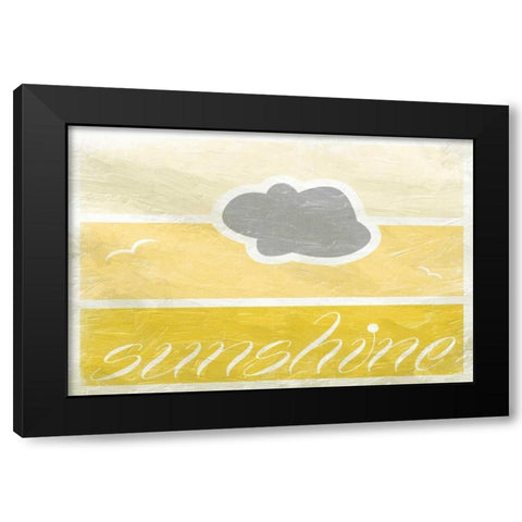 Sunshine Stag Black Modern Wood Framed Art Print with Double Matting by Grey, Jace
