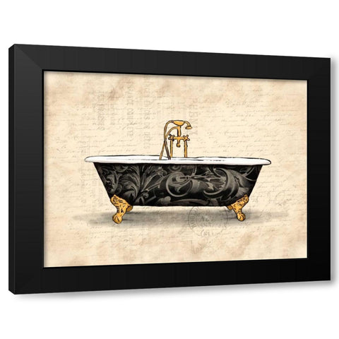 Cream Bath 1 Black Modern Wood Framed Art Print by Grey, Jace