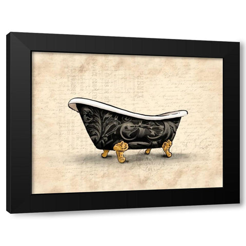 Cream Bath 2 Black Modern Wood Framed Art Print with Double Matting by Grey, Jace