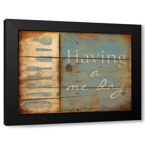 Having A Me Day Black Modern Wood Framed Art Print with Double Matting by Grey, Jace