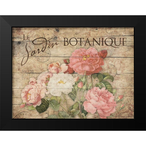 Le Jardin Botanique Black Modern Wood Framed Art Print by Grey, Jace