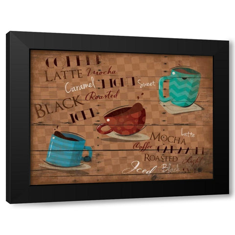 Three cups Black Modern Wood Framed Art Print by Grey, Jace