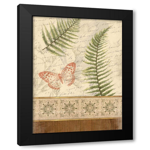 The Butterfly Fern Black Modern Wood Framed Art Print by Grey, Jace