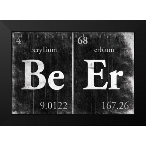 BeEr Black Modern Wood Framed Art Print by Grey, Jace