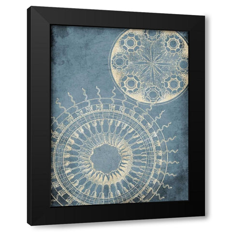 Coastal Patterns Cream Black Modern Wood Framed Art Print with Double Matting by Grey, Jace