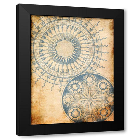 Coastal Patterns Mate Black Modern Wood Framed Art Print with Double Matting by Grey, Jace