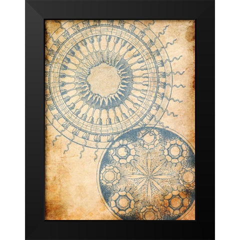 Coastal Patterns Mate Black Modern Wood Framed Art Print by Grey, Jace
