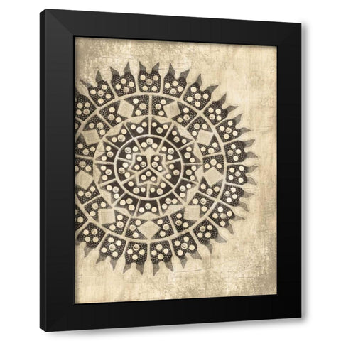 Coastal Patterns Dark Mate Black Modern Wood Framed Art Print by Grey, Jace
